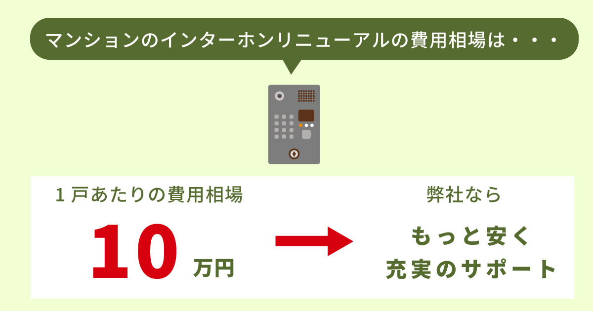 インターホンリニューアル費用を安くするには？